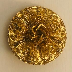 West German Vintage Gold Tone Clip